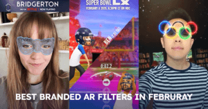 Article "Super Bowl, Bridgerton s4, and Winter Olympics | Best Branded AR Filters in February" cover